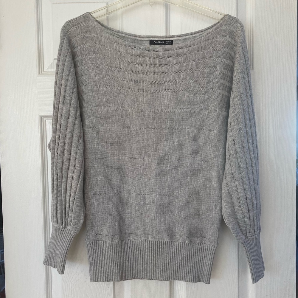 Grey Batwing Sweater XS